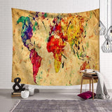 Wall Tapestry | World Map - 7 designs, 2 sizes - Seahorse Mansion 