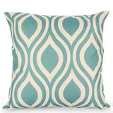 Throw Pillow Covers | Aqua Geometric - 6 designs - Seahorse Mansion 