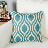 Throw Pillow Covers | Aqua Geometric - 6 designs - Seahorse Mansion 