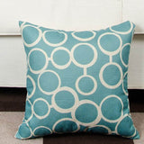 Throw Pillow Covers | Aqua Geometric - 6 designs - Seahorse Mansion 