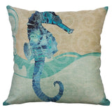 Throw Pillow Covers | Watercolor Sea Creatures - 7 designs - Seahorse Mansion 