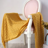 Throw Blanket | Geometric Knit Throw - 4 colors - Seahorse Mansion 