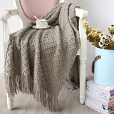 Throw Blanket | Geometric Knit Throw - 4 colors - Seahorse Mansion 